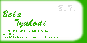 bela tyukodi business card